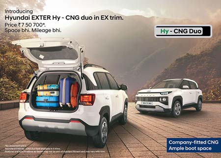 Hyundai Expands Green Mobility Introduces the new EX Variant of EXTER Hy-CNG Duo